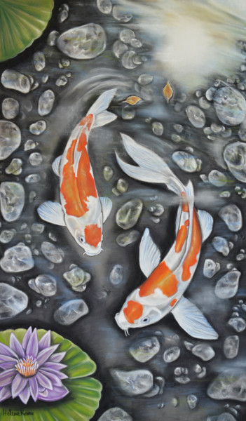 Dessin intitulée "Zen" par Hélène Roux, Œuvre d'art originale, Pastel