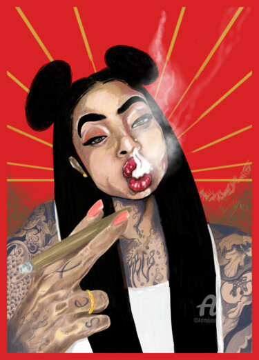 Arts numériques intitulée "REEFER.png" par Rice Chelieuofficiel, Œuvre d'art originale, Peinture numérique