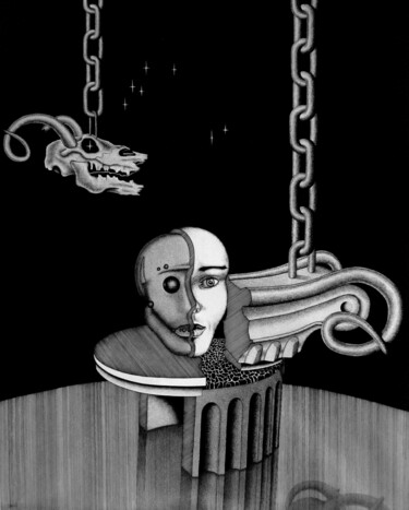 Epochal Connection 图画 标题为“Epochal Connection” 由Geni Gorani, 原创艺术品, 墨