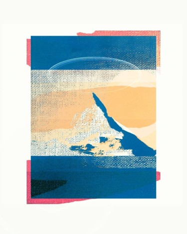 Arts numériques intitulée "Montagne sacrée I" par Armor Hugo, Œuvre d'art originale, Collages