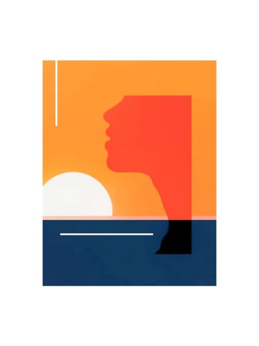 Arts numériques intitulée "Sunset on the sea" par Armor Hugo, Œuvre d'art originale, Collages