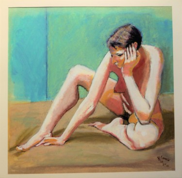 Dessin intitulée "N°794   Myosotis" par R. Cavalié, Œuvre d'art originale, Pastel