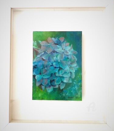 Peinture intitulée ""Hydrangea"" par Reda Pinchera, Œuvre d'art originale, Acrylique