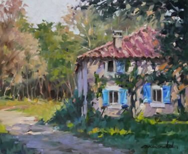 Painting titled "Souvenir du Saintoi…" by Christian Arnould, Original Artwork, Oil