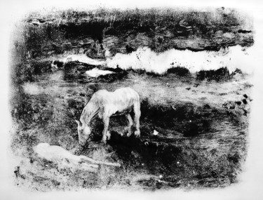 Gravures & estampes intitulée "nemeton-6" par Sébastien Bocquet, Œuvre d'art originale