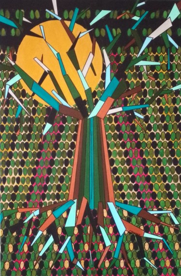 Peinture intitulée "L'Olivier ou Immort…" par Fanny Touchet, Œuvre d'art originale
