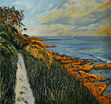 Peinture intitulée "Du coté de Kerjouan…" par Pascal Baudot, Œuvre d'art originale, Huile