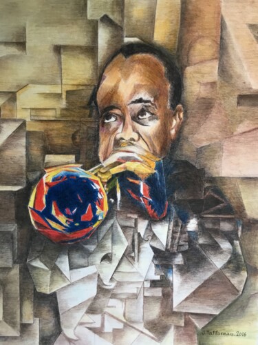 Peinture intitulée "Louis." par Jacques Tafforeau, Œuvre d'art originale, Autre