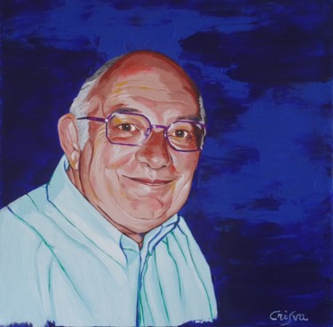 Peinture intitulée "un homme" par Christelle Vaesken, Œuvre d'art originale, Acrylique