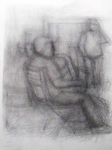 제목이 "Studio nr 55"인 그림 Francesco Cagnato로, 원작, 흑연
