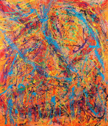 N° 131 Pyramide Peinture intitulée "N° 131 Pyramide" par Isa-L, Œuvre d'art originale, Acrylique Monté sur Châssis en bois
