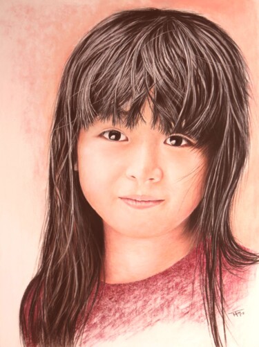 Dessin intitulée "Douceur" par Fam, Œuvre d'art originale, Pastel