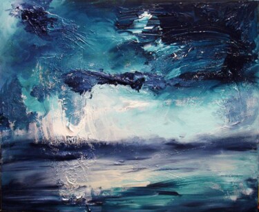 Peinture intitulée "Bleu de Nuit" par Pascal Thomas, Œuvre d'art originale, Acrylique
