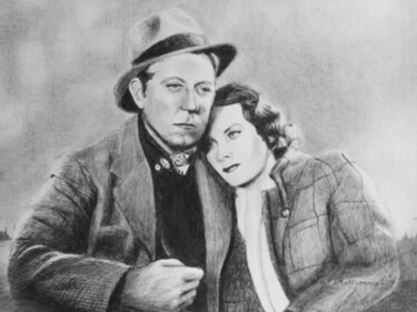 Peinture intitulée "LE CHANTEUR ET L’AR…" par Jacques Tafforeau, Œuvre d'art originale, Aquarelle