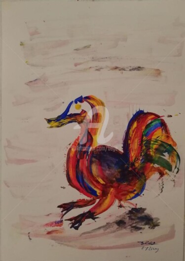 Peinture intitulée "Dynamisme  ©" par Bega, Œuvre d'art originale, Gouache