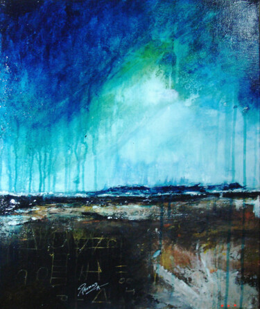 Peinture intitulée "Le ciel pleure…" par Pascal Thomas, Œuvre d'art originale, Acrylique