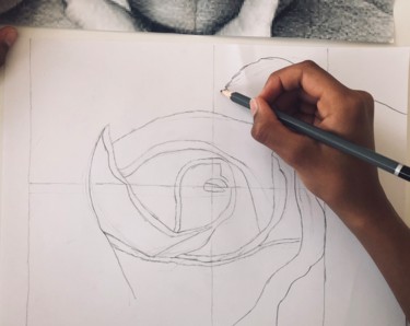 图画 标题为“Student’s sketching…” 由Eb, 原创艺术品