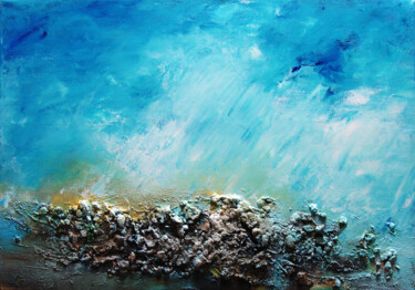 Peinture intitulée "Le ciel tombe" par Pascal Thomas, Œuvre d'art originale, Acrylique