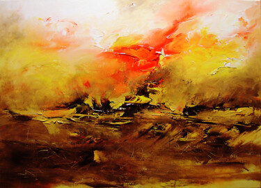 Brûlure Peinture intitulée "Brûlure" par Pascal Thomas, Œuvre d'art originale, Acrylique