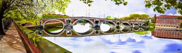 Peinture intitulée "Toulouse.jpg" par Mmd, Œuvre d'art originale, Huile