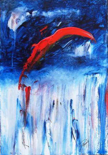 Peinture intitulée "Le temps virgule" par Pascal Thomas, Œuvre d'art originale, Acrylique
