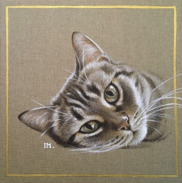 Peinture intitulée "Carré entoilé n°3" par Isabelle Molinard, Œuvre d'art originale, Acrylique
