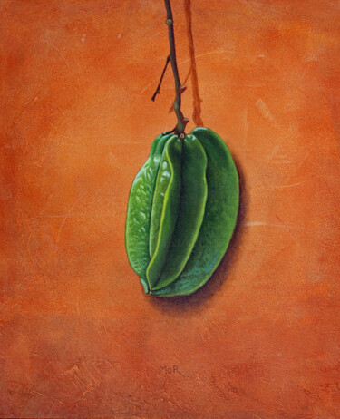 绘画 标题为“Green Starfruit” 由Dietrich Moravec, 原创艺术品, 丙烯