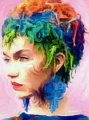 Arts numériques intitulée "Audacieuse" par Emma Laflute, Œuvre d'art originale, Photo montage