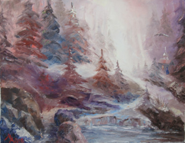 「CHUTES DU NORD」というタイトルの絵画 Maによって, オリジナルのアートワーク, オイル