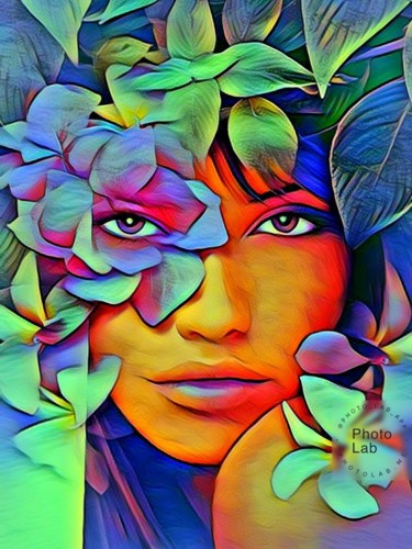 Portrait en fleurs