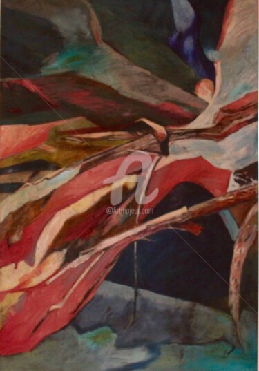 Bird-of-Paradise Lure Peinture intitulée "Bird-of-Paradise Lu…" par Sandi Charlton Wells, Œuvre d'art originale, Huile Monté sur Châssis en bois