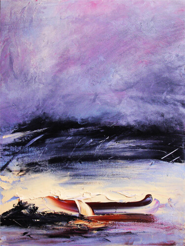Peinture intitulée "Matin chagrin 73 x…" par Pascal Thomas, Œuvre d'art originale, Acrylique