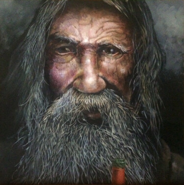 Schilderij getiteld "Le rêveur - The dre…" door Franzart, Origineel Kunstwerk