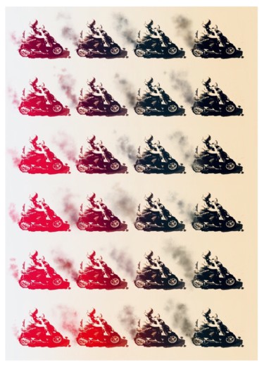 Arts numériques intitulée "La mob’" par Nicole Rochedix, Œuvre d'art originale, Peinture numérique