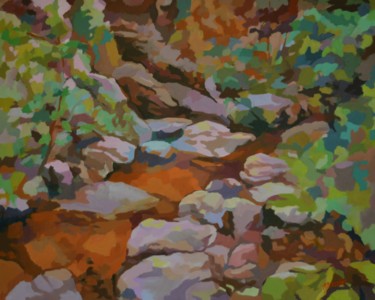 Peinture intitulée "2017-06-rigole-ou-t…" par Gilles Tranier, Œuvre d'art originale, Huile
