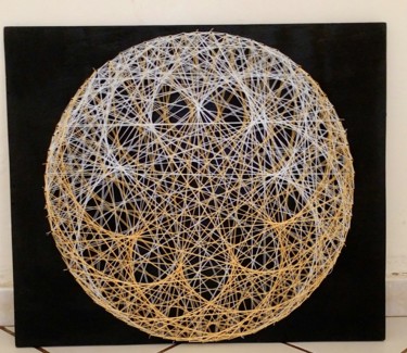 Art textile intitulée "fleur de lotus" par Awa Diallo, Œuvre d'art originale, Meuble