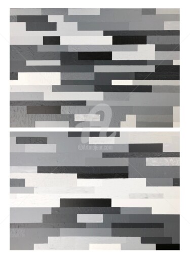 Peinture intitulée "Fraternal chromosom…" par Romros, Œuvre d'art originale, Acrylique Monté sur Châssis en bois