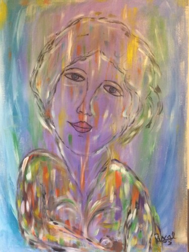 Peinture intitulée "La Discrète" par Pascal 5, Œuvre d'art originale, Acrylique