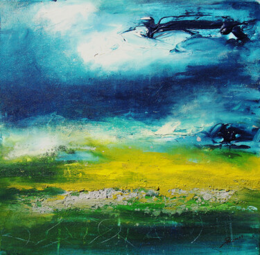 Peinture intitulée "Terra - Verda" par Pascal Thomas, Œuvre d'art originale, Acrylique