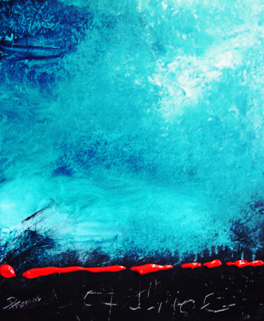 Peinture intitulée "Ligne de vie !" par Pascal Thomas, Œuvre d'art originale, Acrylique