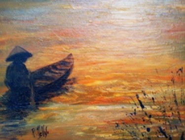 Peinture intitulée "Labeur-dindochine-3" par Patrick Nevoso, Œuvre d'art originale, Huile