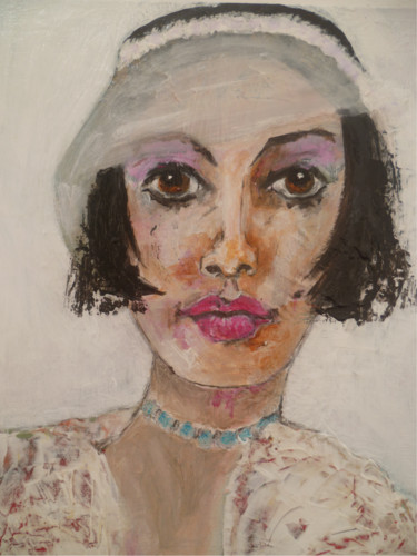 Peinture intitulée "Voilette et dentell…" par Soffya, Œuvre d'art originale, Acrylique
