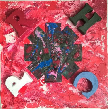 Painting titled "Red Hot Chili Peppe…" by Pat Art, Original Artwork, Acrylic