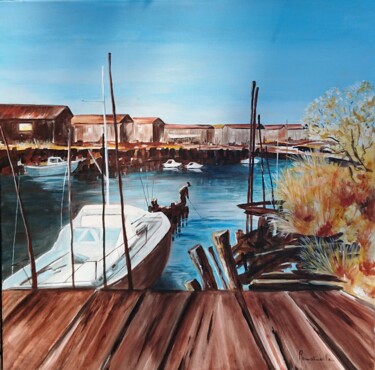 Pintura titulada "Belle journée" por Martine Romainville, Obra de arte original, Acrílico
