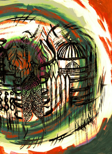 Digitale Kunst mit dem Titel "Fata Morgana" von Julianna Dávid, Original-Kunstwerk, Andere