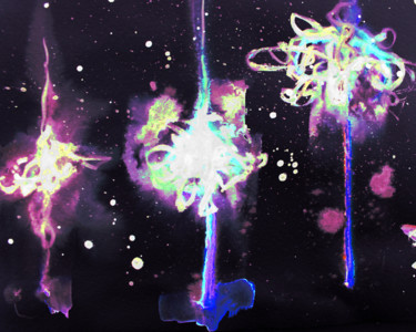Digitale Kunst mit dem Titel "Lichtknoten" von Julianna Dávid, Original-Kunstwerk, Andere