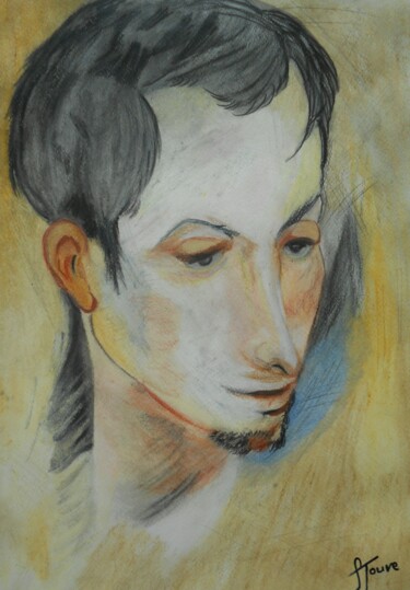 图画 标题为“Le jeune homme apat…” 由Stéphanie Jouve Atallah, 原创艺术品, 粉彩
