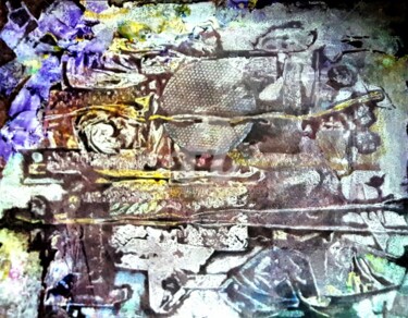 Pintura titulada "Marée sous la Lune…" por Mariekverbois, Obra de arte original