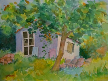 Peinture intitulée "2018-15-la-remise-d…" par Gilles Tranier, Œuvre d'art originale, Aquarelle