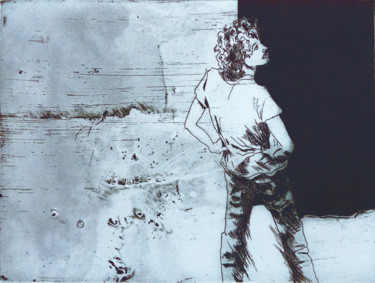 印花与版画 标题为“le vent se lève” 由Pascale Aurignac, 原创艺术品, 雕刻
